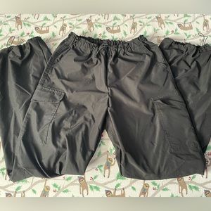 Black adjustable parachute pants